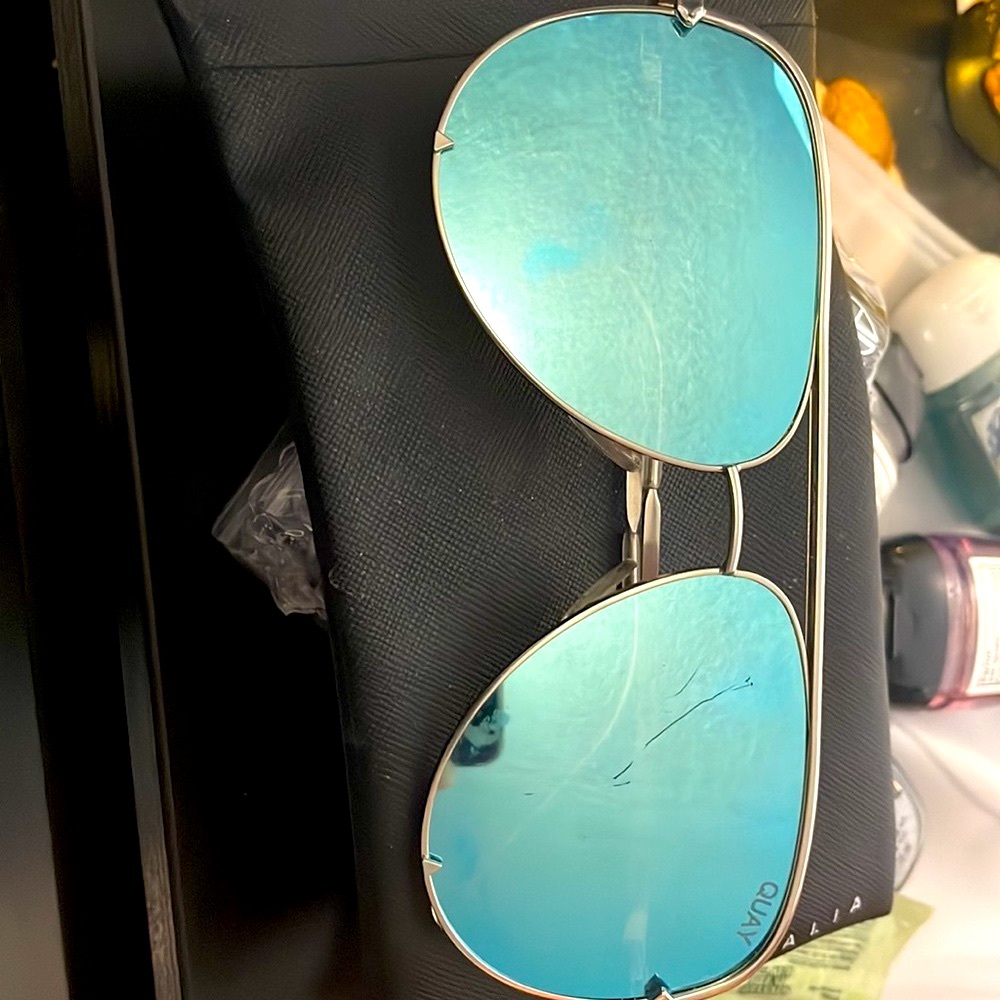 Blue Silver Quay Aviator sunglasses